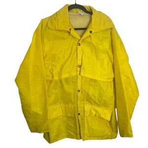 Vintage Admiral Made in Canada Bright Yellow Rain Coat Womens Sz M Nautical